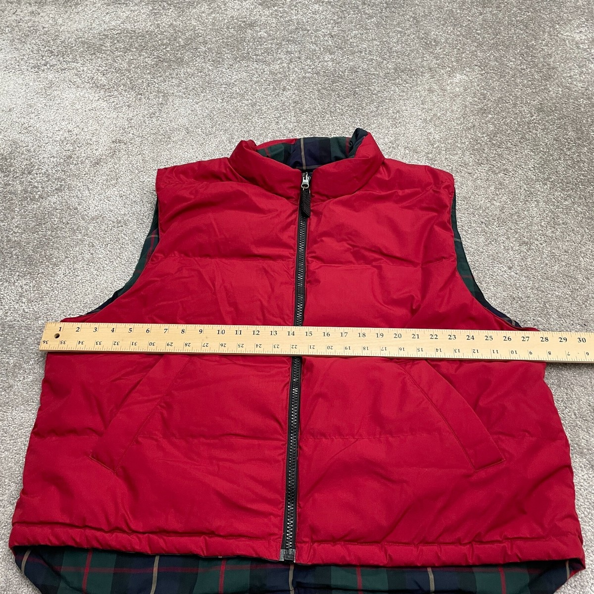 Eddie Bauer Reversible Down Puffer Vest Mens XL Multi Plaid Eddie Bauer Reversible Down Puffer Vest Mens XL Multi Plaid