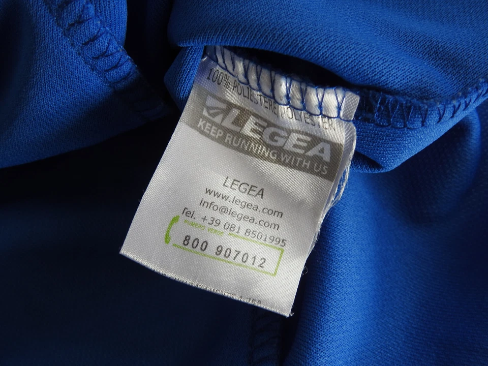 Camiseta de fútbol retro Legea para hombre azul #19 talla XS vintage Foto 4 de 4