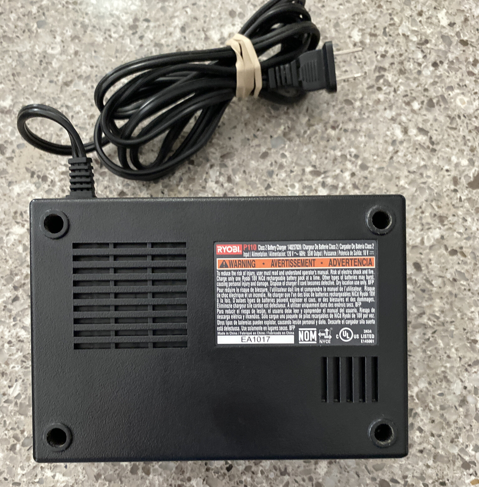 Ryobi Battery Charger P110 140237039 18v NiCd ChargePlus for sale