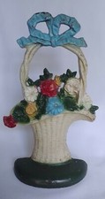 Vtg Donsco Inc.JOHN WRIGHT Cast Iron Doorstop Hand Painted Made in USA 6.5"×10.5