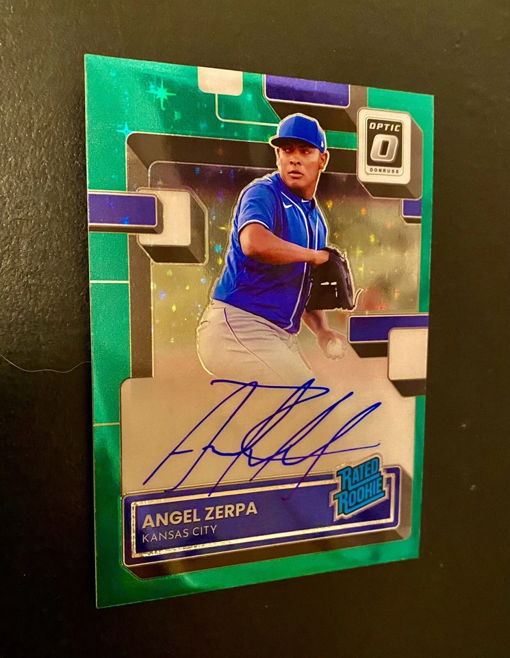 2022 Donruss Optic Green Stars On Card Auto Prizm Angel Zerpa RC 29/49 - Image 4 of 4