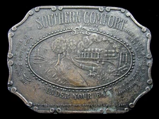 RE01166 VINTAGE 1970s **SOUTHERN COMFORT** BOOZE ADVERTISEMENT BELT BUCKLE