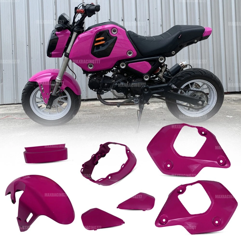PINK FULL PLASTIC PANEL FAIRING BELLY PAN FRAME 7 PC FOR HONDA