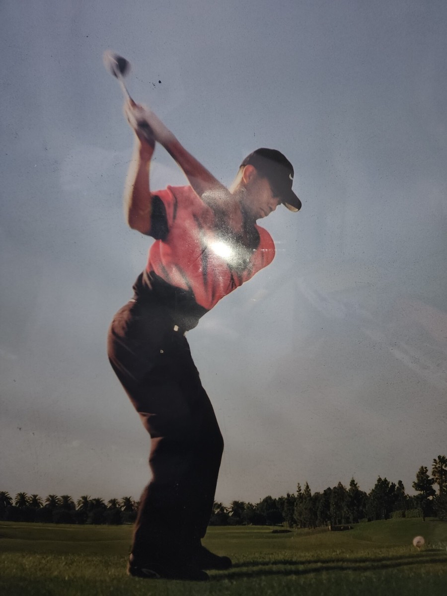 Rare NIKE Tiger Woods Paramonic Drive Golf Original Poster Frame