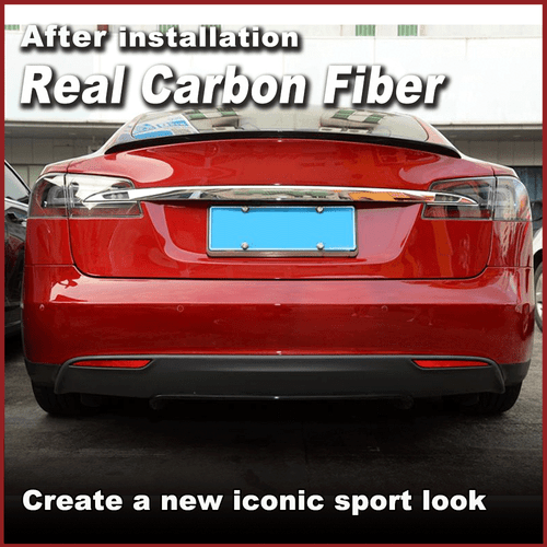 Se adapta a Tesla Model S 12-19 carbono alerón trasero maletero alerón ala labio - Imagen 3 de 13