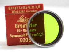 LEICA LEITZ XOOSH 5CM F1.5 SUMMARIT GREEN CAMERA LENS FILTER WITH BOX MINTY