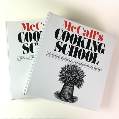 Vintage McCalls Cooking School Cookbook Step By Step Directions 2 Volume Set