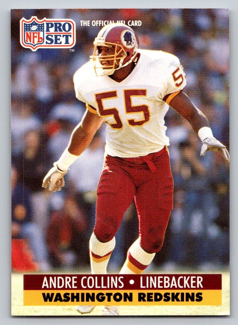 1991 Pro Set - Andre Collins #318 No NFLPA Logo on back