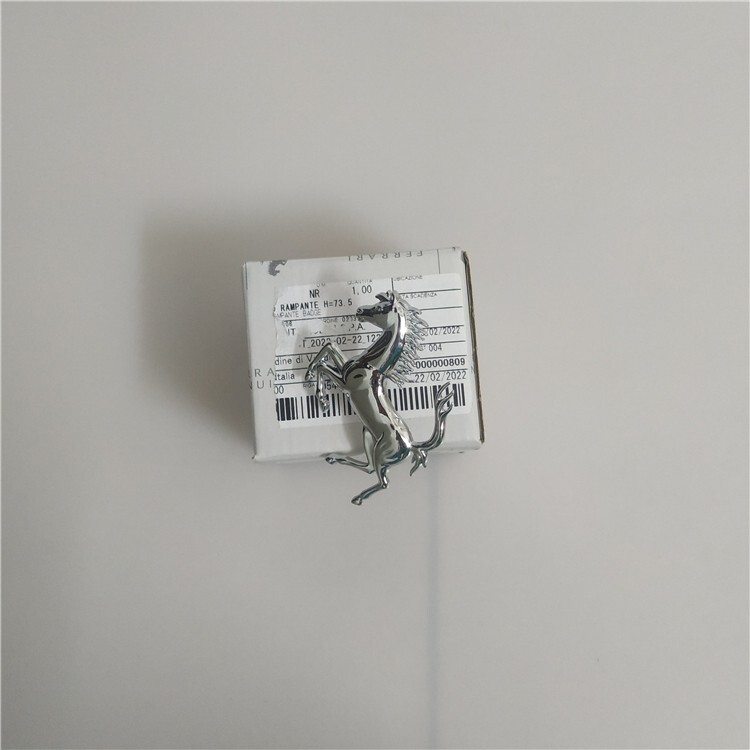 Ferrari Roma Rear Bumper Silver Horse Emblem Badge eBay