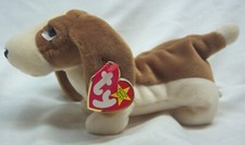 VINTAGE TY Beanie Baby TRACKER THE BASSET HOUND DOG 8" Plush STUFFED ANIMAL NEW