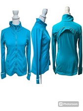 JOIA NYC Performance Wear Aqua Activewear Zip Front Jacket Size Small