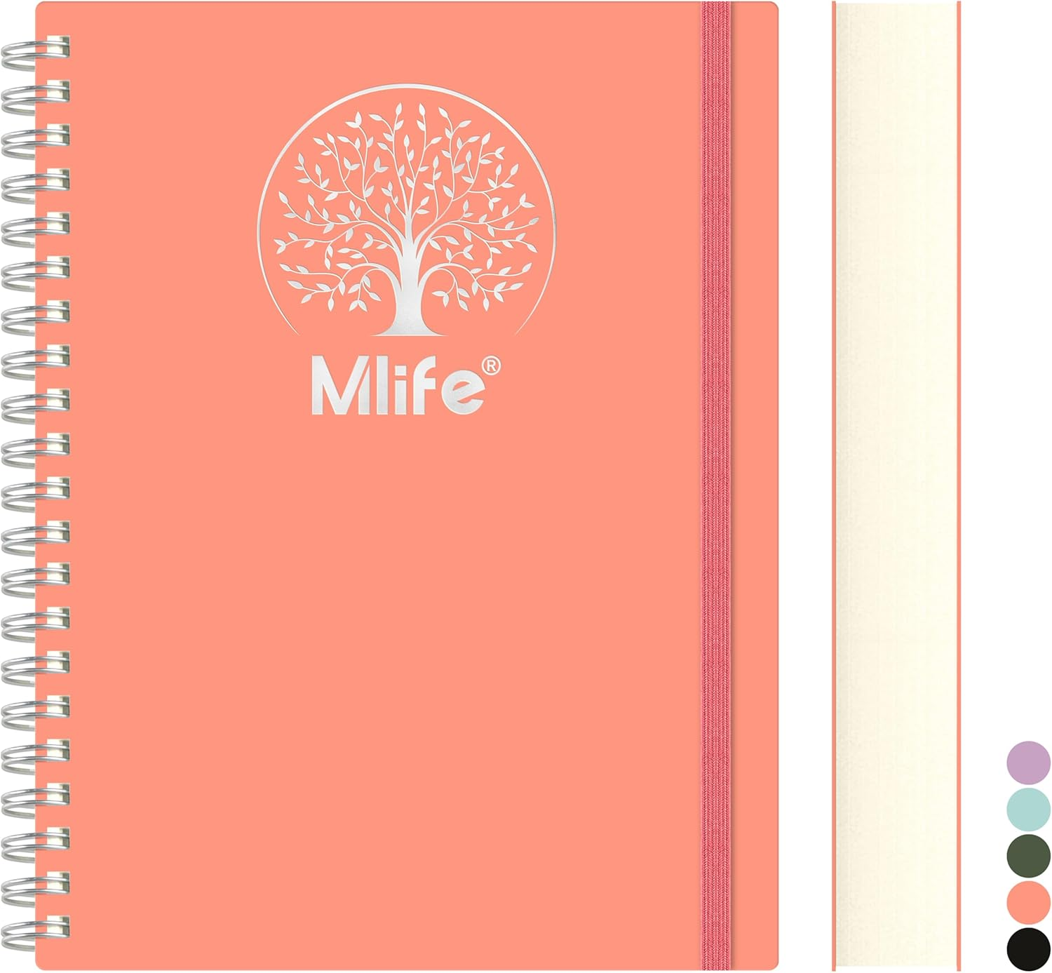 A5 Notebook Lined 300 Pages,Wirebound Spiral Notepad Multi-Coloured, Waterproof