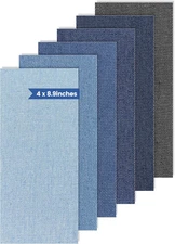 Denim Jeans Iron-On Patches 6 Colors 4x8.9 Inch Repair Holes & Cover Imperfectio