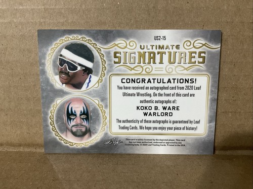 2020 Leaf Ultimate Wrestling Signatures Silver Foil Koko B. Ware Warlord Auto /3 - Bild 5 von 5
