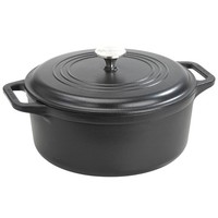 Dutch Oven Induktion Gusseisen Emailliert 25Cm Topf Brot Backen 3,8L, Ptfe Frei