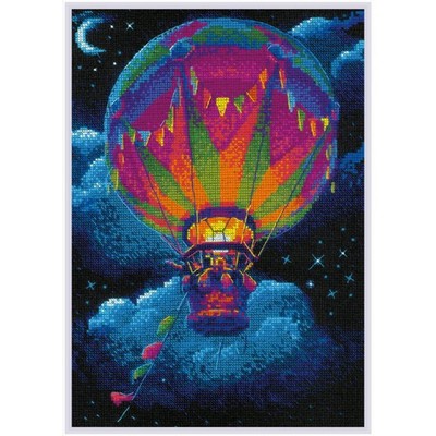 Riolis Kreuzstich Stickpackung ''Heißluftballon'', Zählmuster, 21x30cm