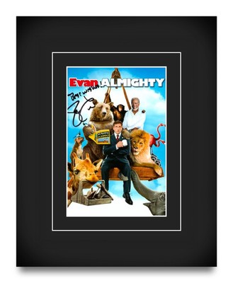 Steve Carell signed 10x8 Foto Autogramm Evan Allmächtig Geschenk Display COA
