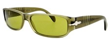 Vintage PERSOL PO 2239-S 177-S/4C 56mm Green Translucent Sunglasses Italy