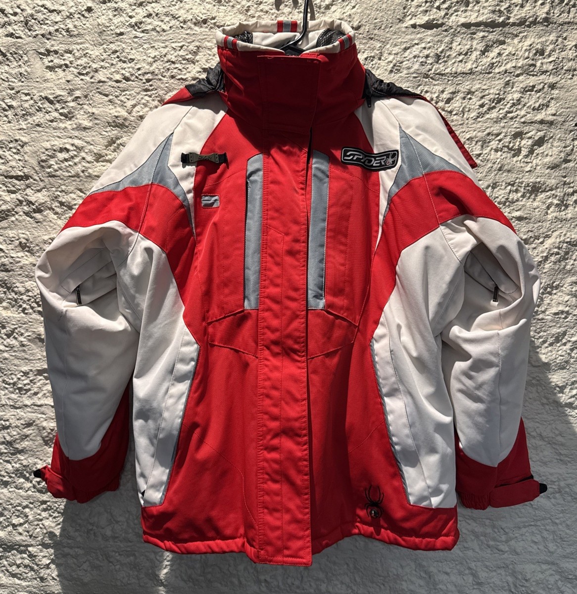 Spyder Womans Ski Jacket Sz M /Red-Black/X-Static Insulation