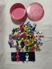 Cute Puppy Dog Small Bowknot Hair Bows with Metal Clips Hair Accessories