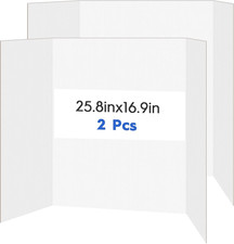 2 Pack Display Boards for Presentations, 25.8" X 16.9" Cardboard Poster Board wi