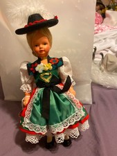 Vintage Doll Trachten Puppen German Girl in Costume 9"