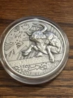 2021 Chad Bull Vs Bear Pandemic  2 oz Silver Antique High Relief Coin