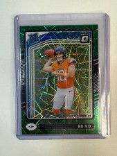 2024 Panini Donruss Optic - Rated Rookie Bo Nix #209 Green Velocity Prizm (RC)