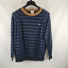 Lacoste Sweater Mens 7 Multi Striped Crewneck Pullover