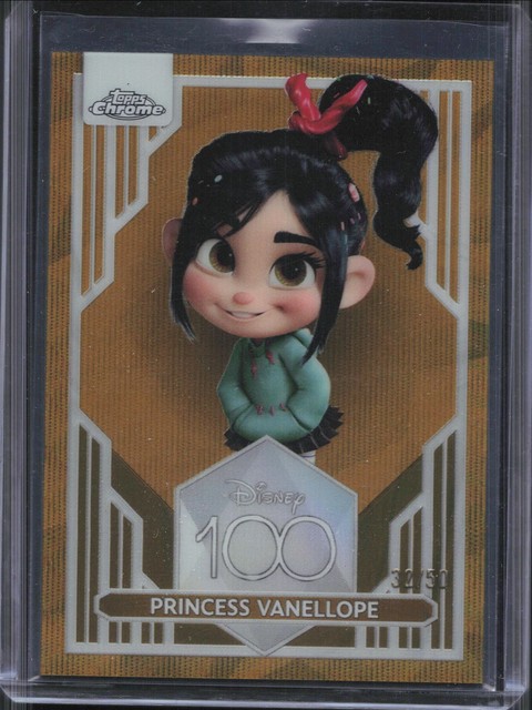 2023 Topps Chrome Disney 100 Princess Vanellope #21 Gold Wave Refractor /50