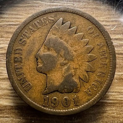 1901 Indian Head Cent - Actual Coin Shown - Free Shipping & Tracking INV#30