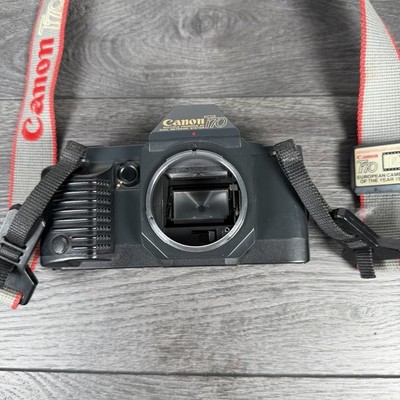 Canon T70 analoge Spiegelreflexkamera 35 mm nur Gehäuse getestet funktioniert Vintage