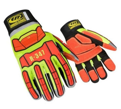 Ringers Gloves R347 Increased Visibility TPR Impact Protection Extrication (L)