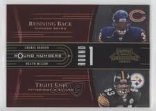 2005 Playoff Contenders Round Numbers Red /500 Cedric Benson Heath Miller 0y59