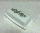 Pyrex Corelle Crazy Daisy Spring Blossom Butter Dish Vintage Green 1 stick 72-B