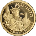 2021 Cook Island 1/2 Gram Gold $5 Miss Statue Liberty 9/11 Anniv. NGC PF70 UCAM