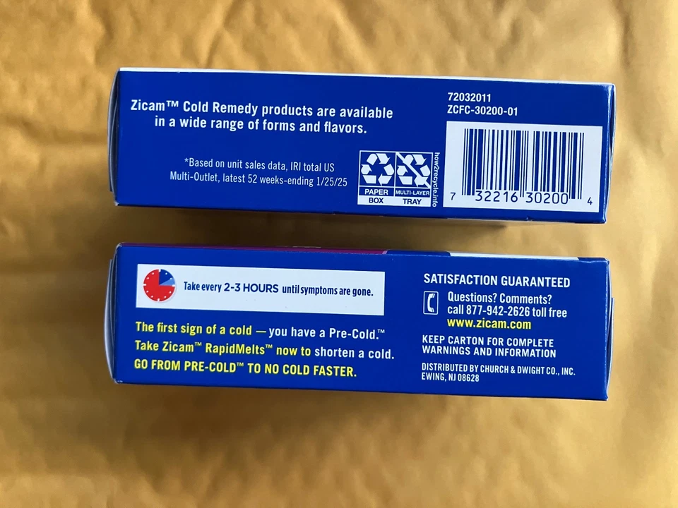 2x ZICAM REMEDIO PARA EL RESFRIADO FUSIÓN RÁPIDA ORIGINAL Y NOCTURNA 25 COMPRIMIDOS CADUCADO 6/27 ZINC Foto 2 de 4