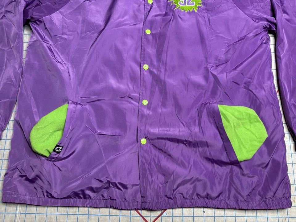 Goosebumps Jacket Size 2XL XXL Purple Graphic Horror Halloween Joker Windbreaker - Image 4 of 4