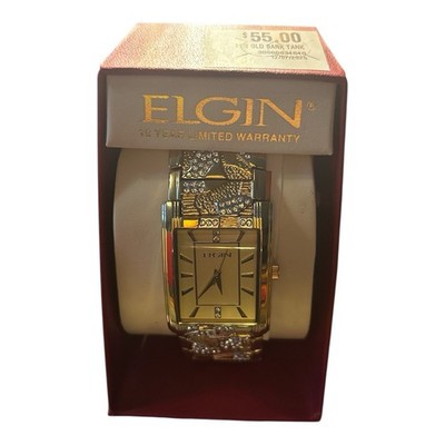 Elgin Men s Watch Gold Bark Tank