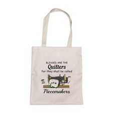 Sewing Tote Bag Funny Quilting Gifts for Quilters Blessed Piecemakers Bag