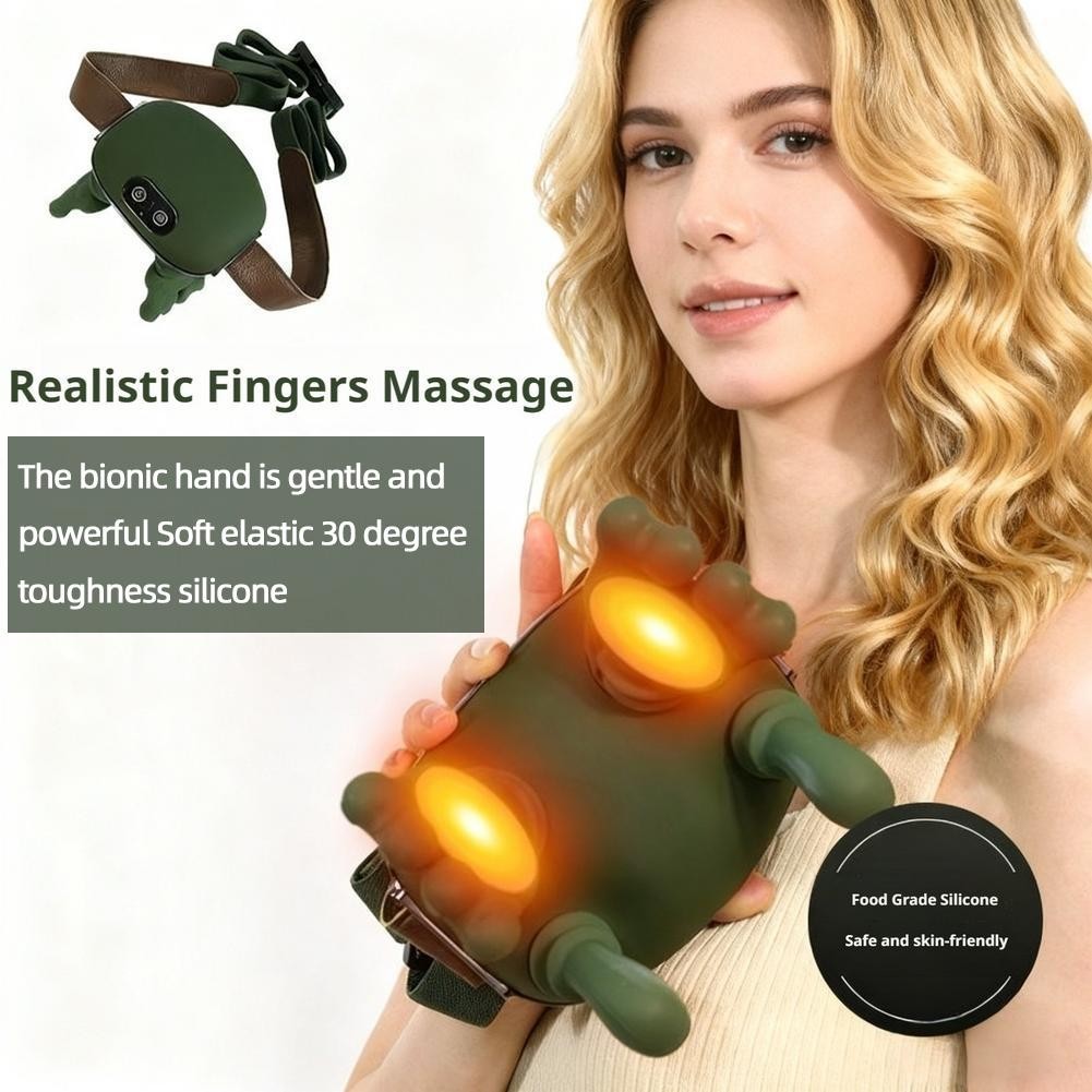 Bionic Finger Neck Shoulder Massager Heat Therapy Portable Electric Massager