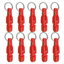 10pcs Red Quick-Release Clips For Fishing Line In Seawater And Freshwater