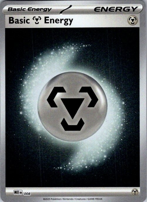 Basic Metal Energy - 008 8 Mega Evolution Energies Pokemon Reverse Holo NM