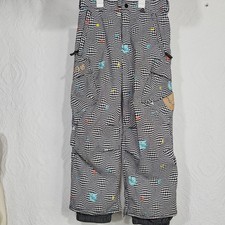 BURTON DryRide Insulated Snowboard Ski Snow Pants PIxel Youth Large 10/12