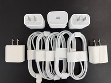 Lot of 5 Apple original 20W charger and C to C 60W cable Retail Value 190