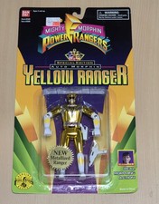 1995 New Bandai Mighty Morphin Power Rangers Metallic Auto Morphin Yellow Figure
