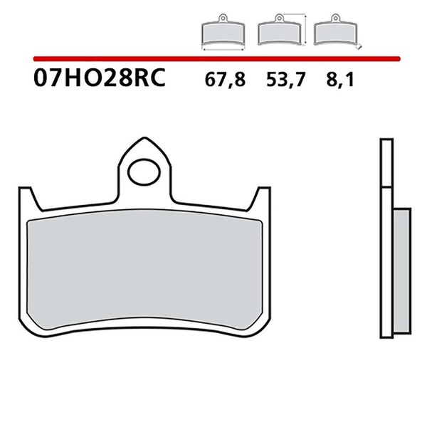 Brembo VORDERRADBREMSBELAGE-KIT FUR Honda CB F Hornet 900 02-05-COD. 07HO28RC-image