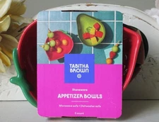 Target TABITHA BROWN 2 Pc. Dish Set STONEWARE STRAWBERRY AVOCADO APPETIZER BOWL