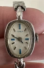 Vintage Women's Timex 17 Jewel Blue Indices Manual Wind Watch Runs