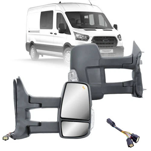 Passenger Right Side Long Arm Mirror with BLIS and Signal For 14-25 Ford Transit